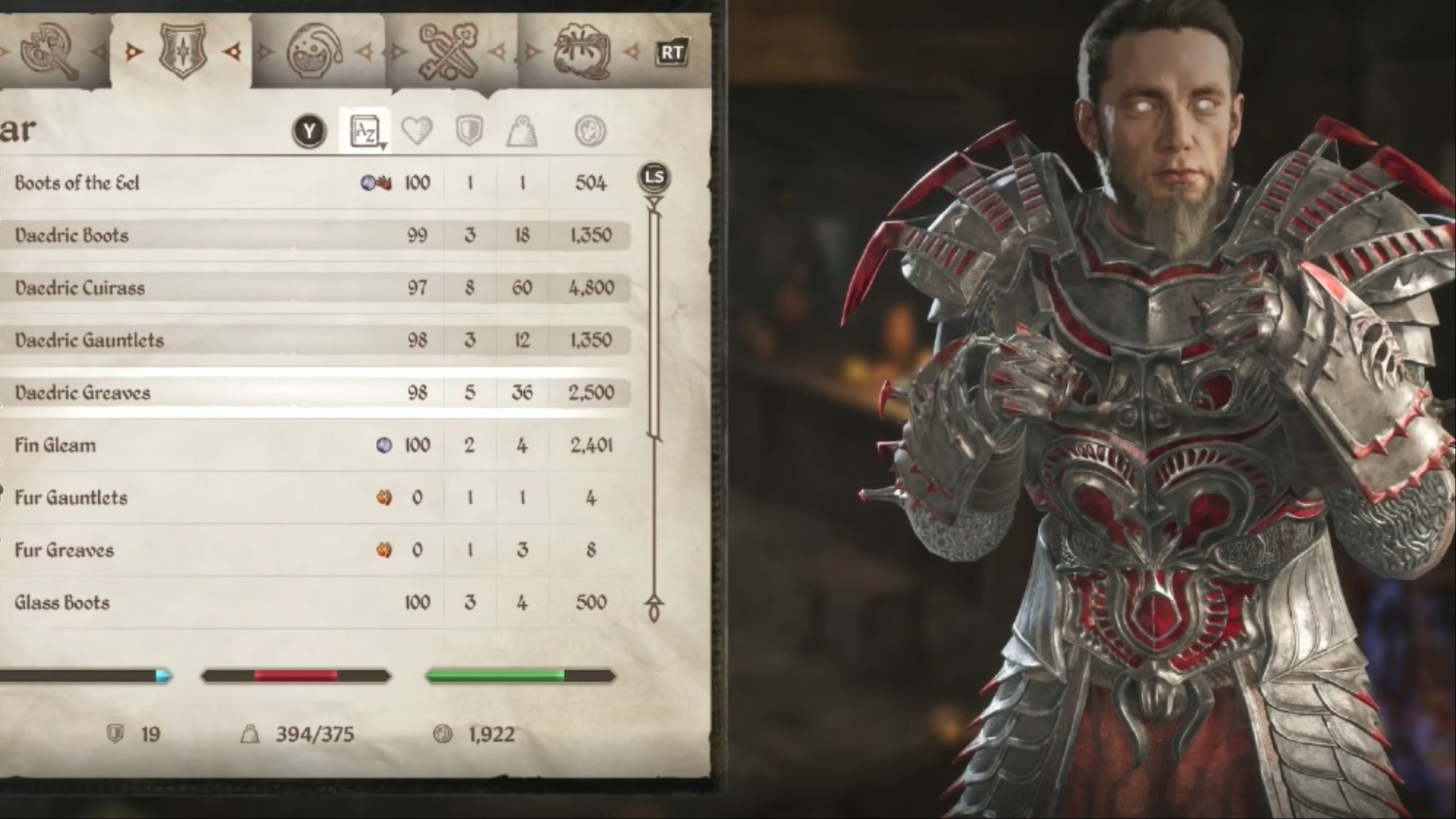 Entire Daedric Armor set (Image via Bethesda Softworks | YouTube@LunarGaming)