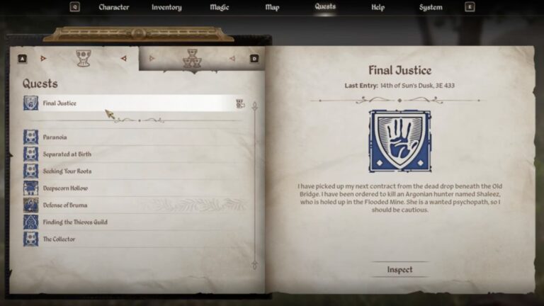 Final Justice quest