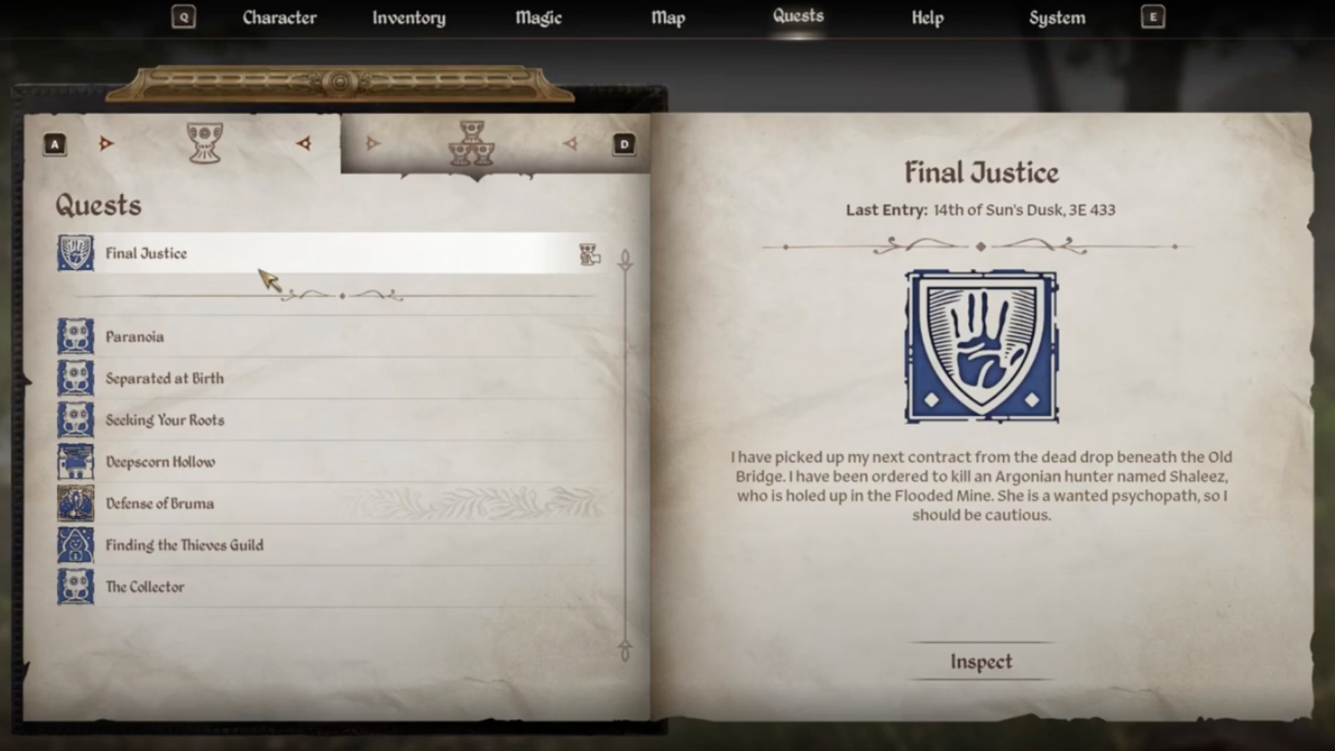 Final Justice quest
