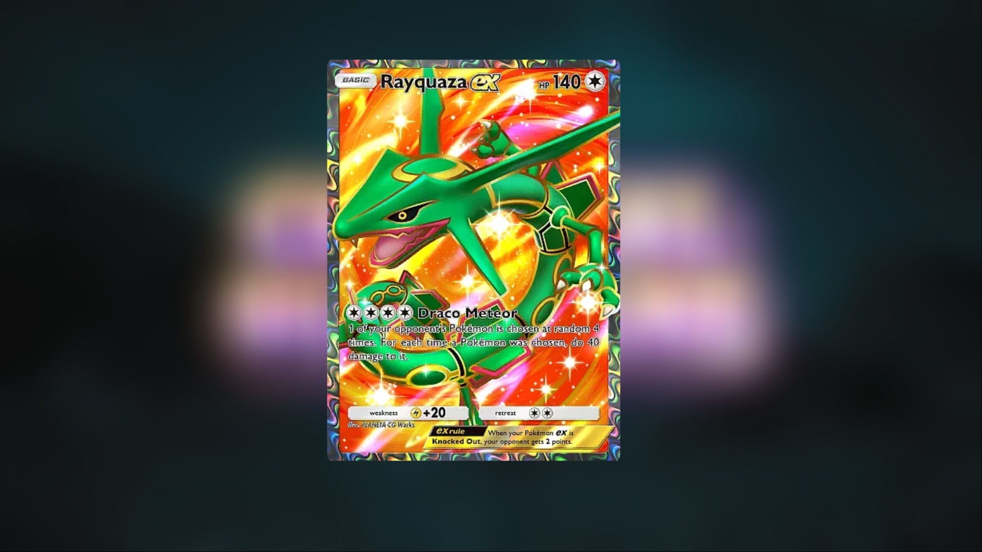 Full Art Rayquaza EX in Pokemon TCG Pocket (Image via The Pokemon Company)