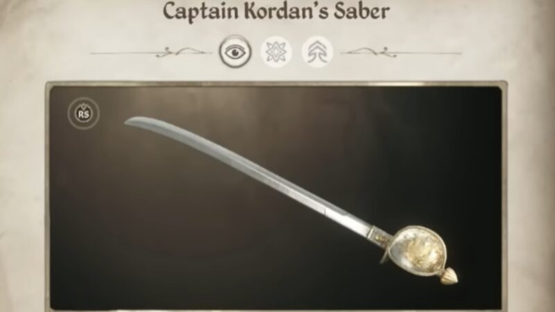 Captain Kordan's Saber in Oblivion Remastered