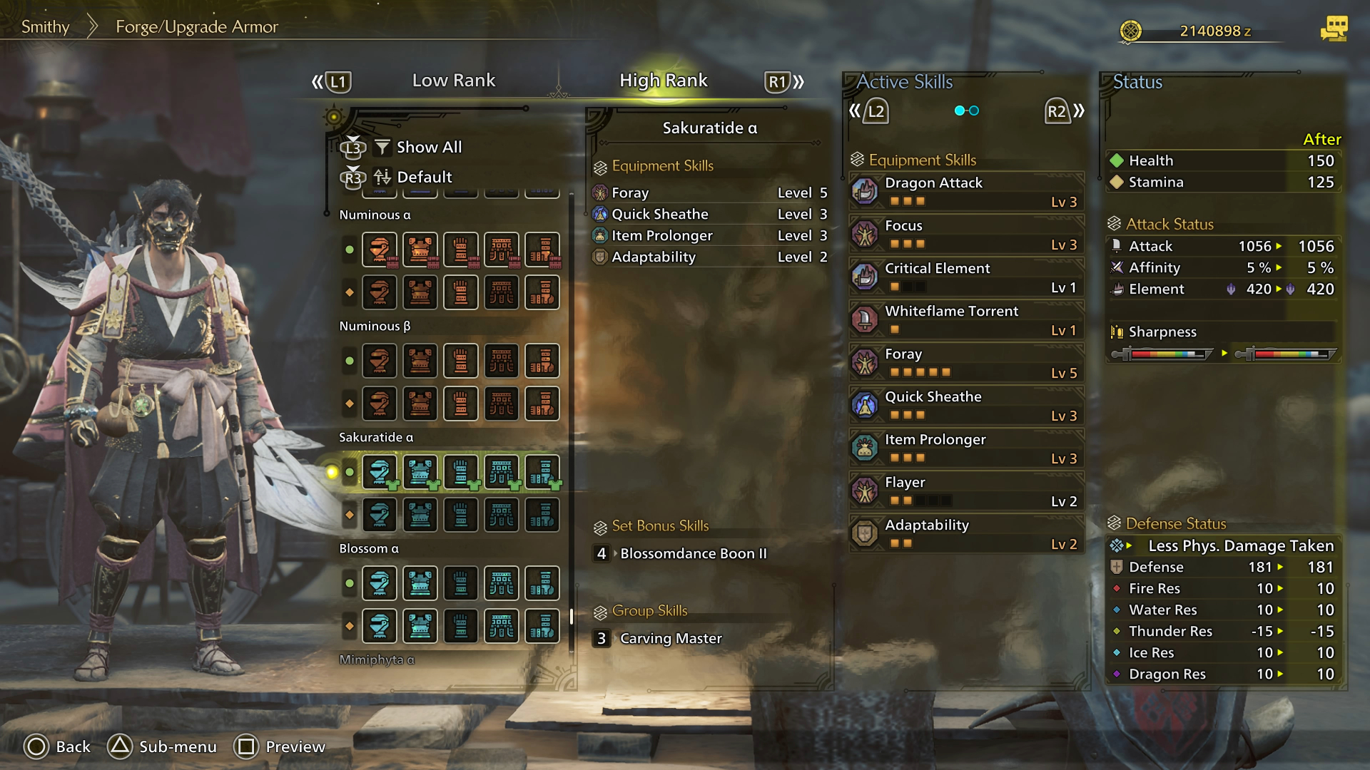 The Sakuratide armor set (Image via Capcom)