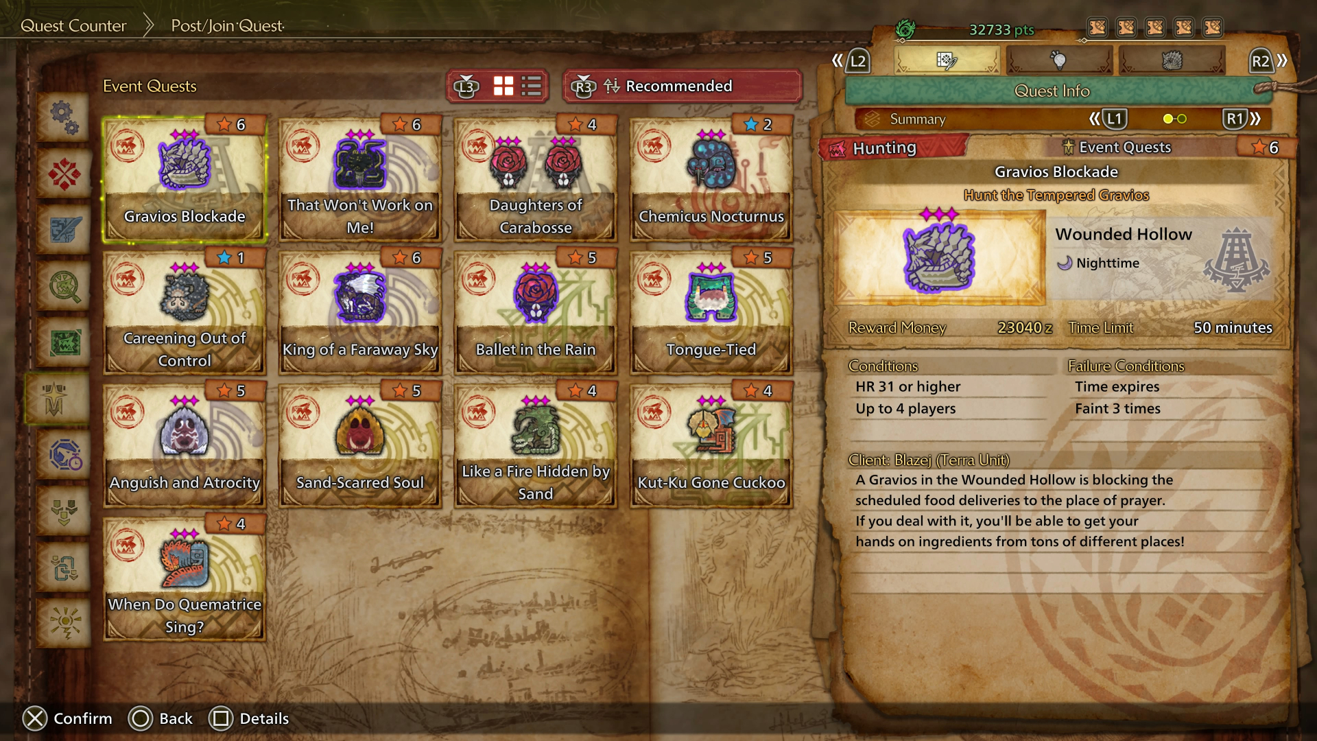 Event Quests (Image via Capcom)