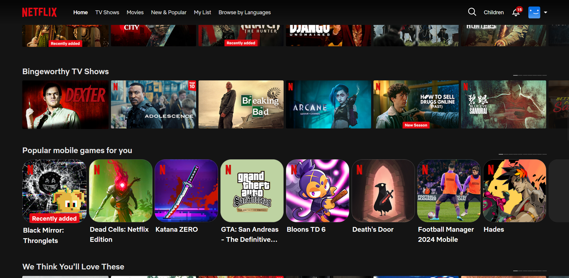 You can also find the games on your PC and send it for download on your mobile (Image via Netflix)