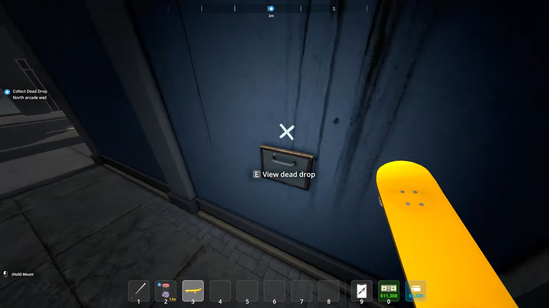 The dead drop at the North arcade wall. (Source: TVGS | Gamerack/YouTube)