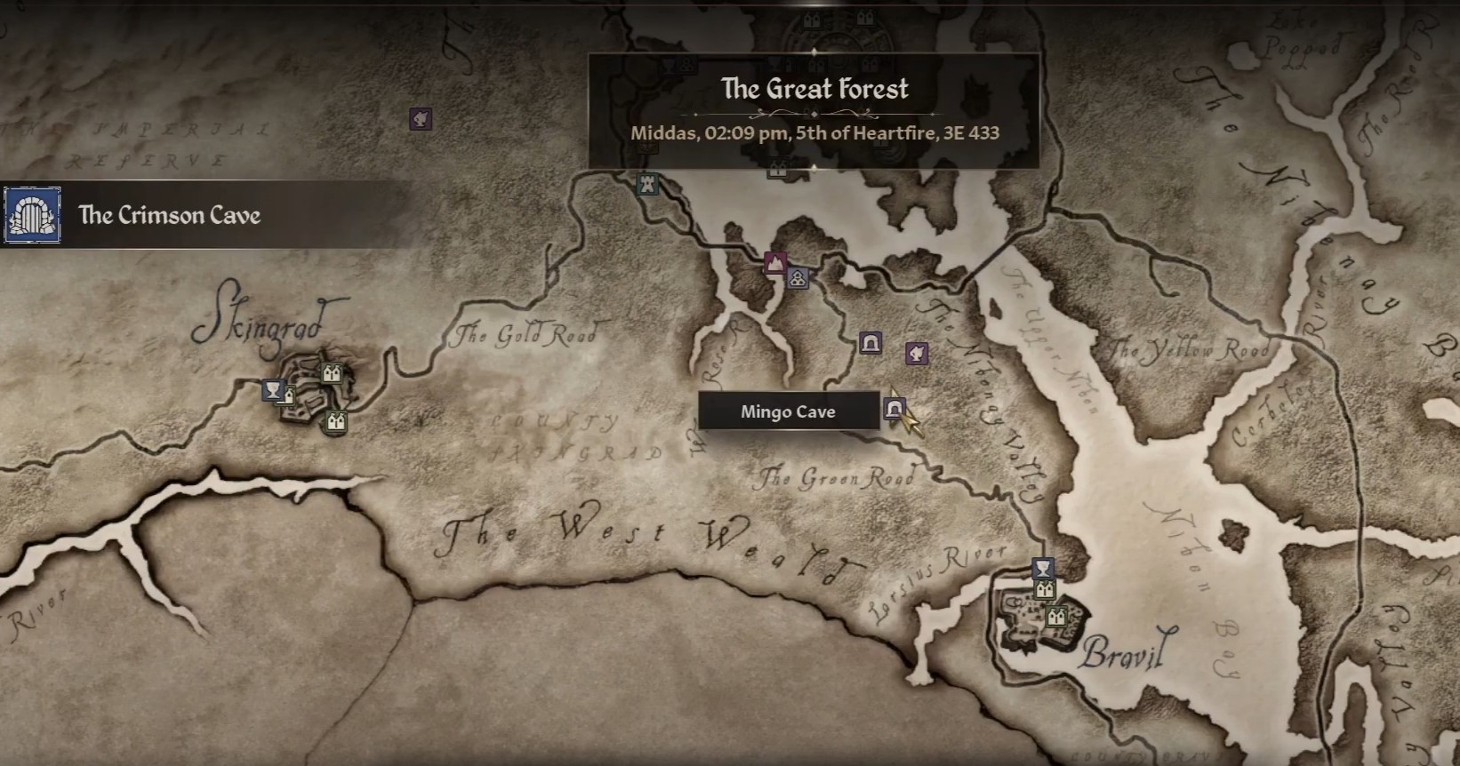 Mingo Cave Location (Image via Bethesda)