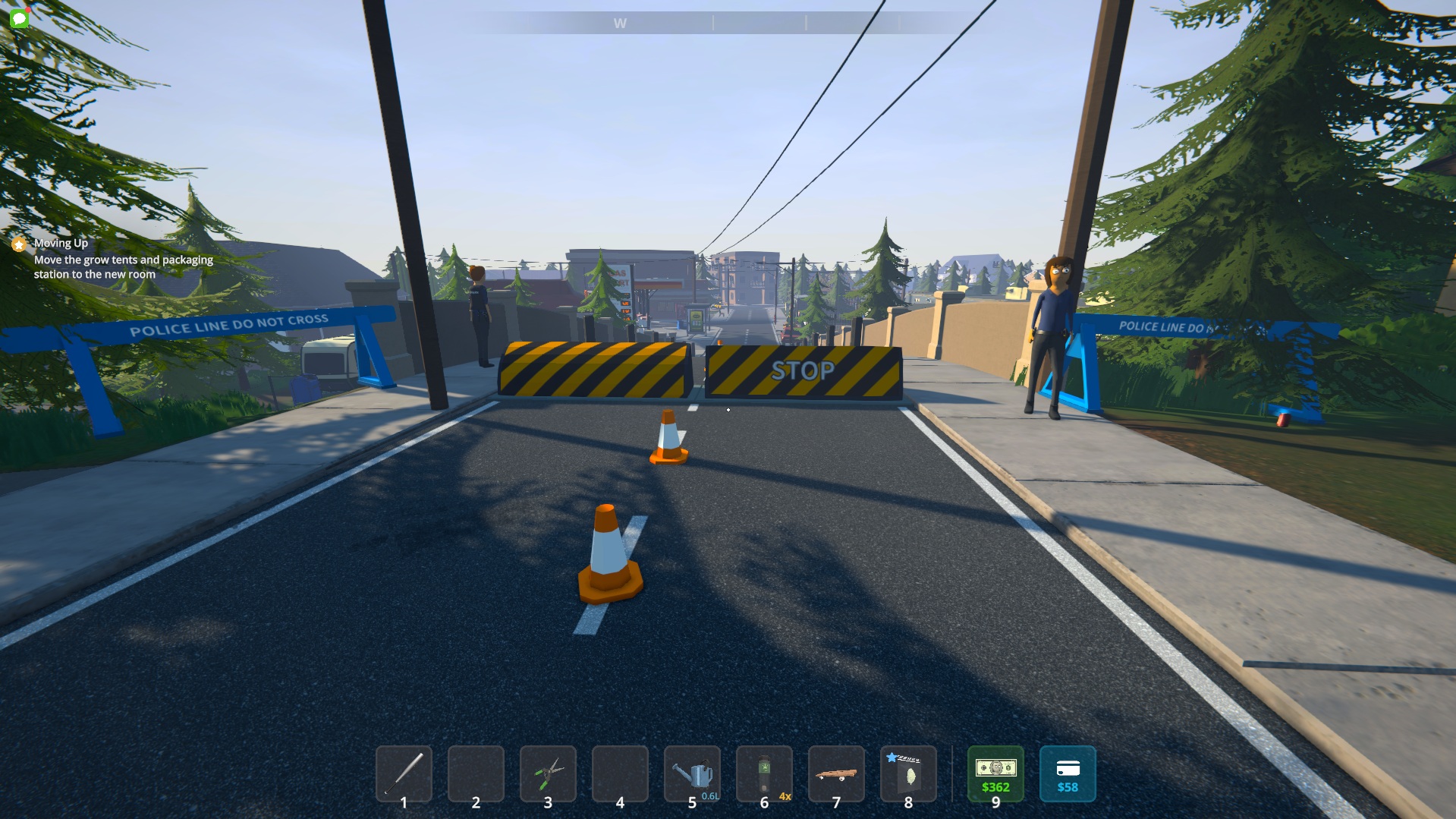 Police barriers in the game
