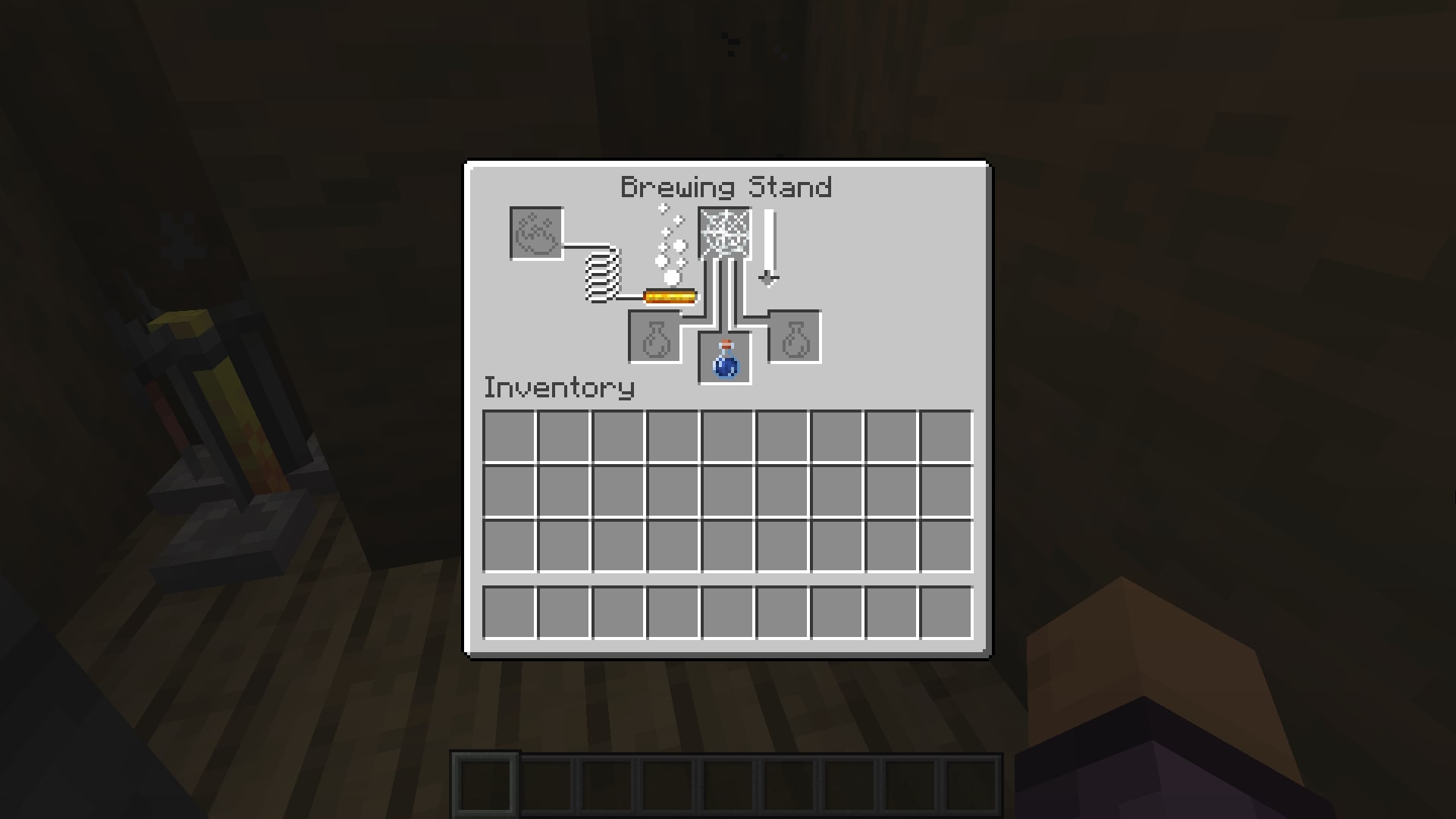 Brewing Potion of Weaving (Image via Mojang)