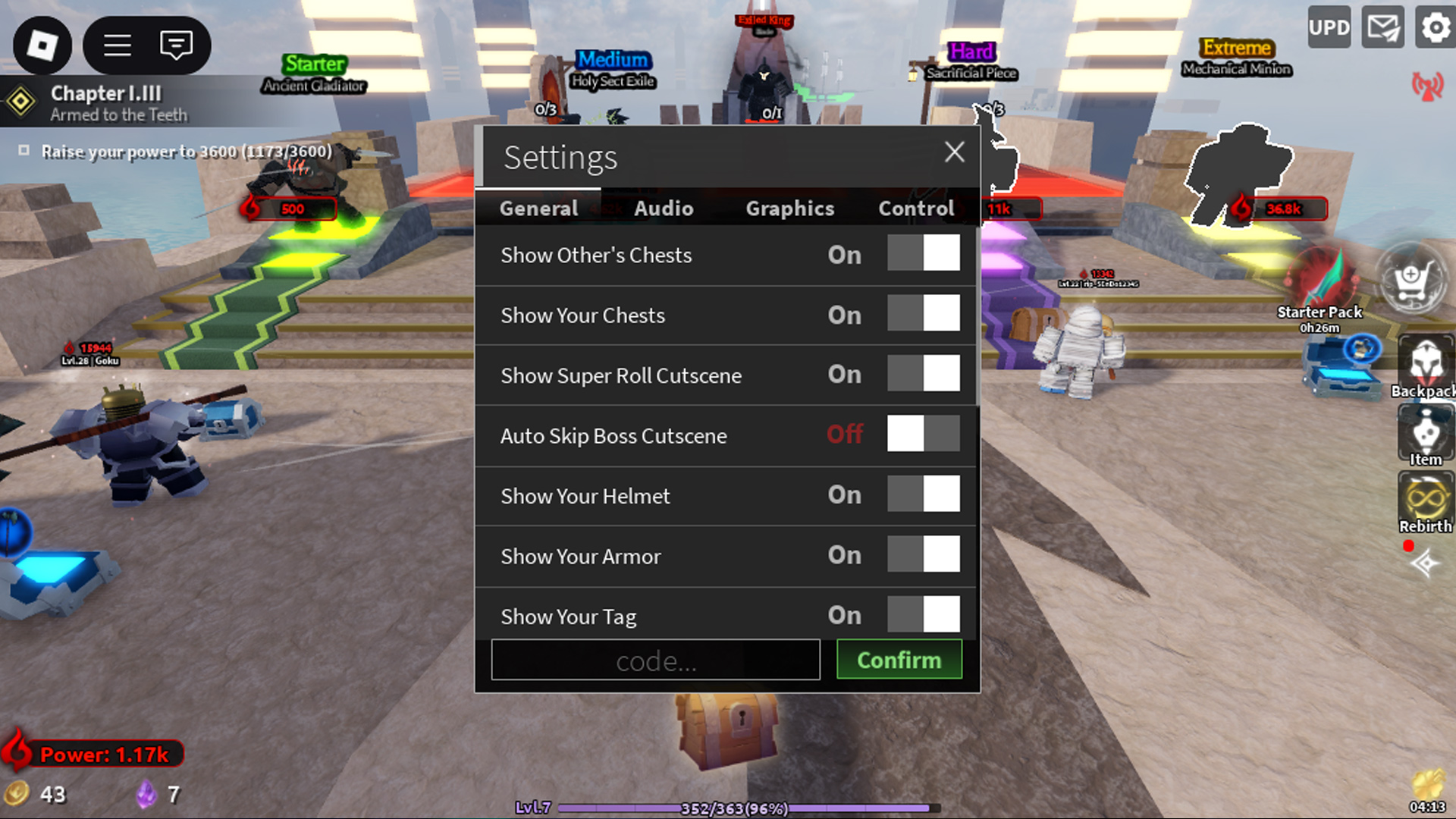 Redeem your codes here. (Image via Roblox Corporation)
