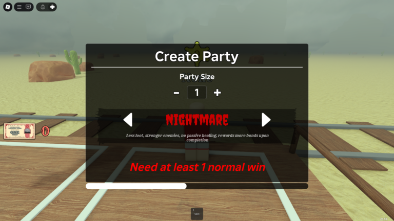 Nightmare mode Dead Rails (Image via Roblox)