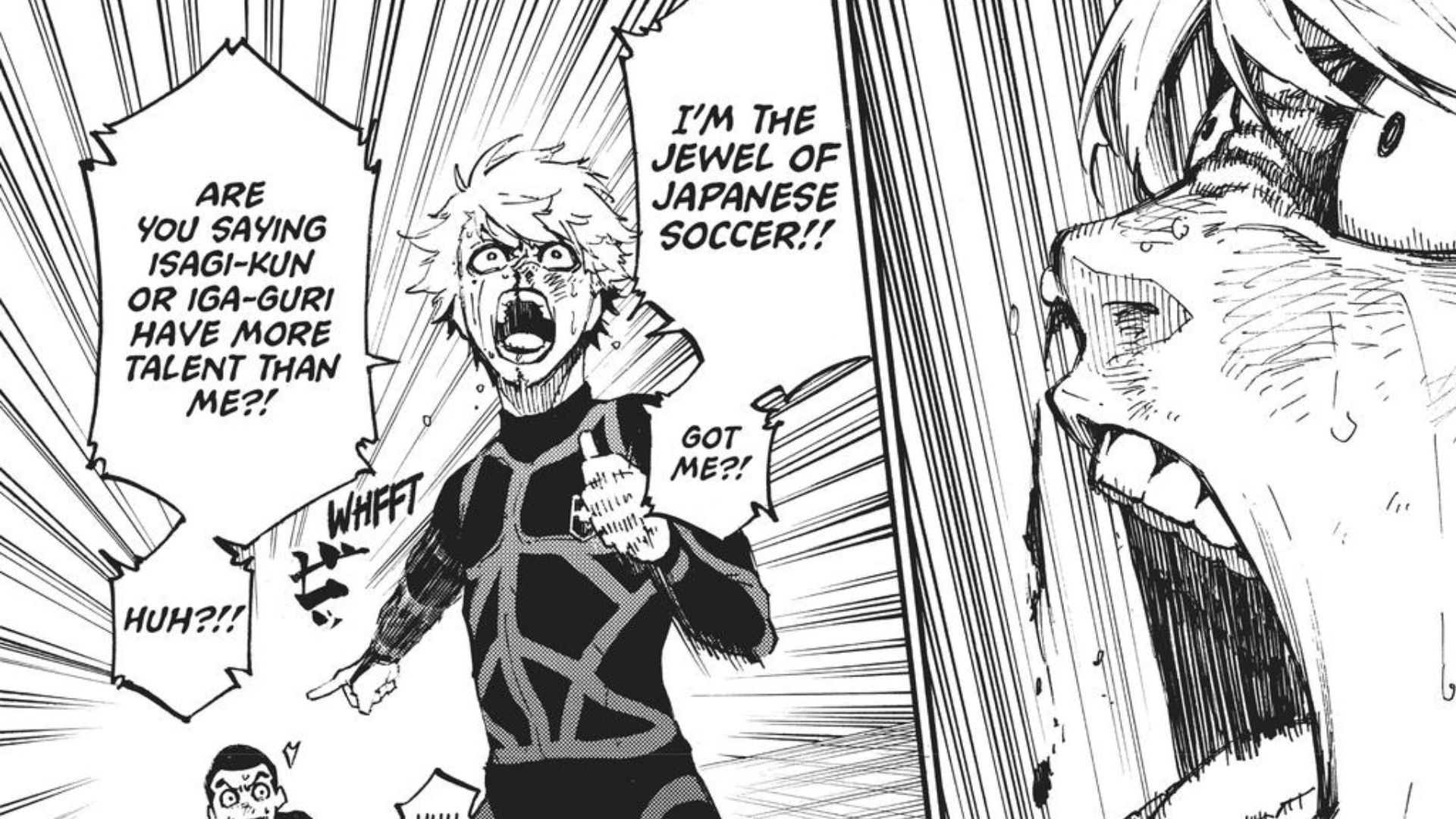 Kira's arrogance as seen in the Blue Lock manga (Image via Kodansha)