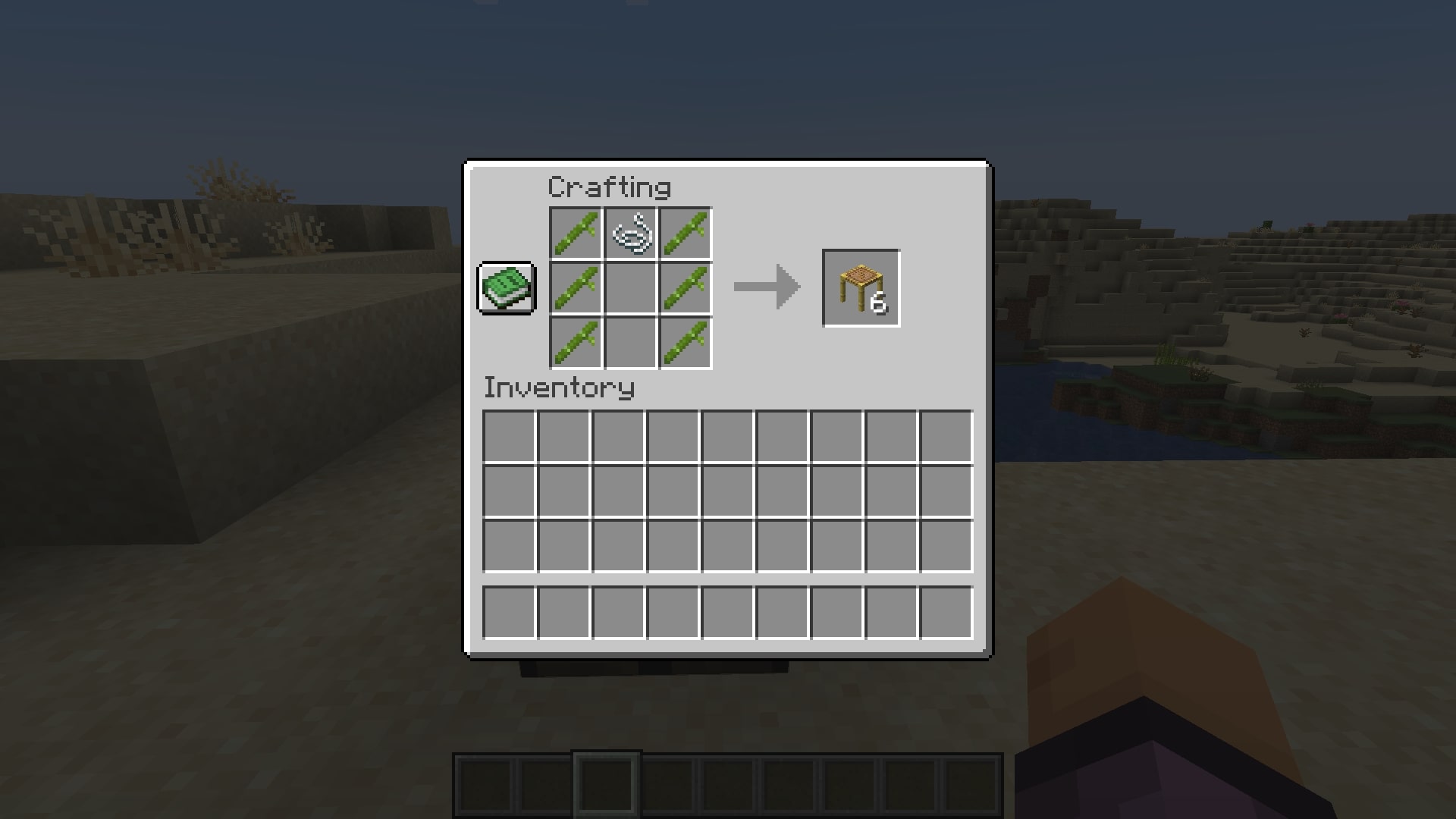 Scaffolding crafting recipe in Minecraft (Image via Mojang Studios)