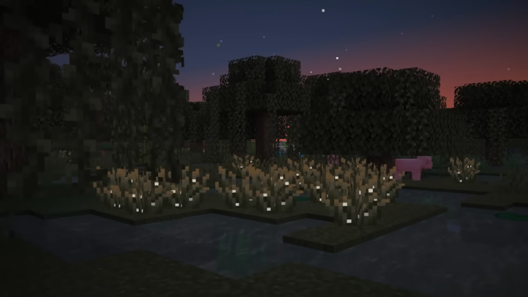 Firefly bush in Minecraft