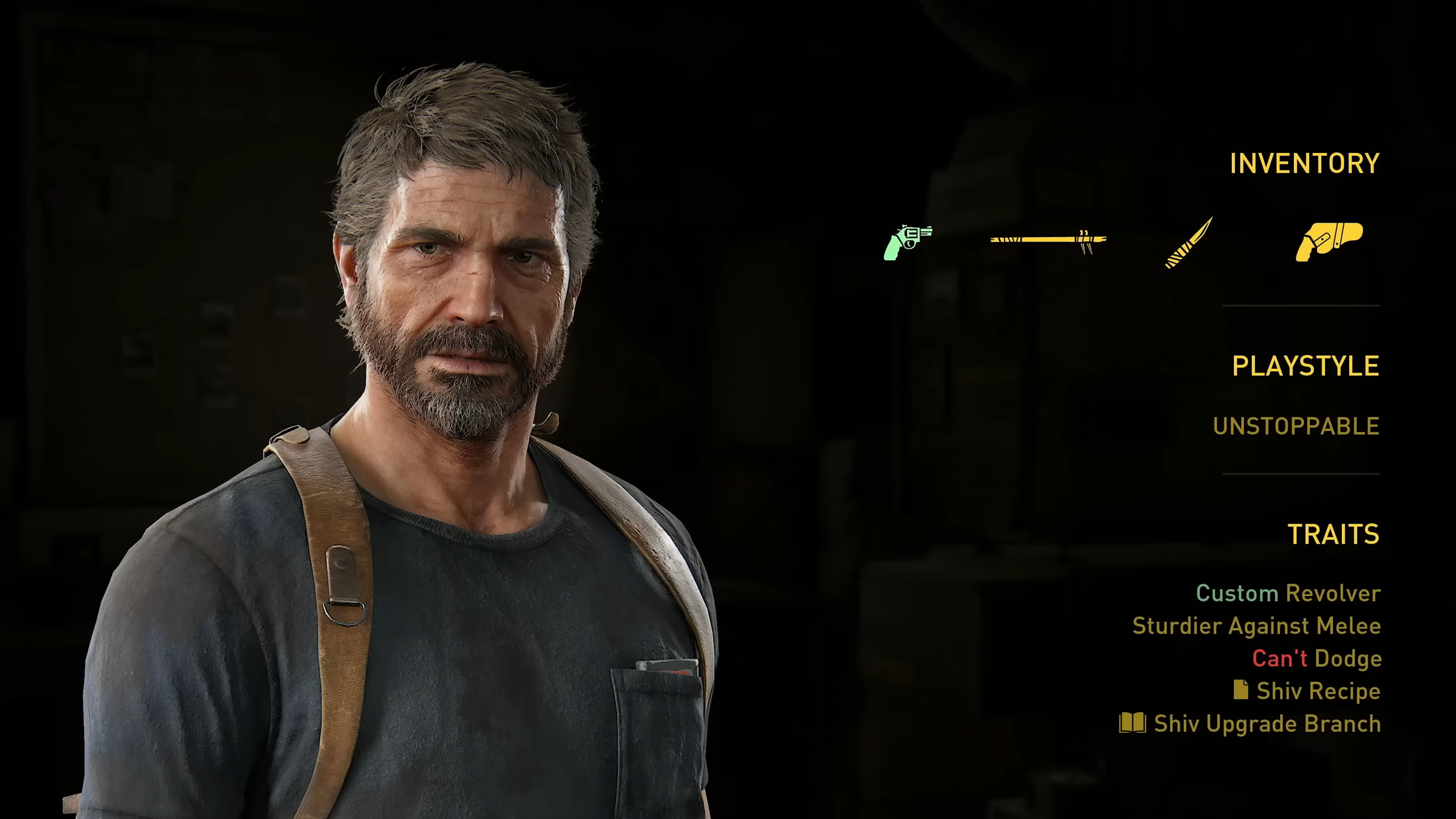 Joel's character in no return