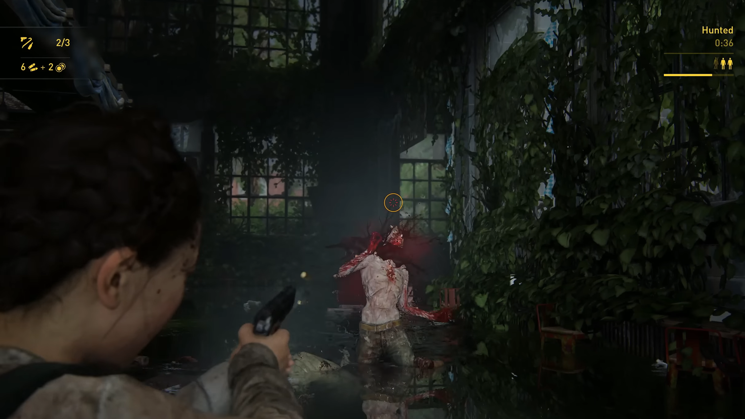 Yara begins the round with just one pistol