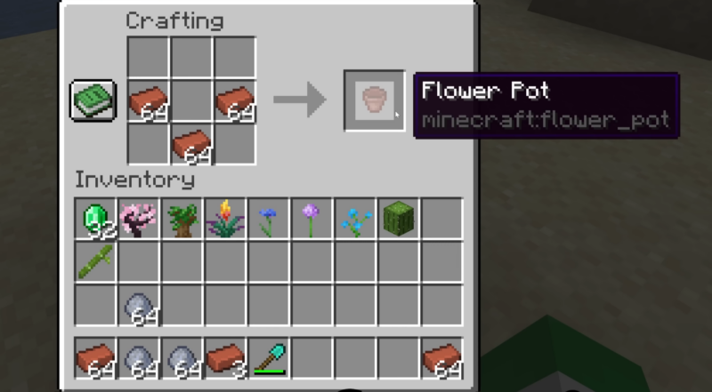 How To Craft a Flower Pot in Minecraft - Deltia's Gaming