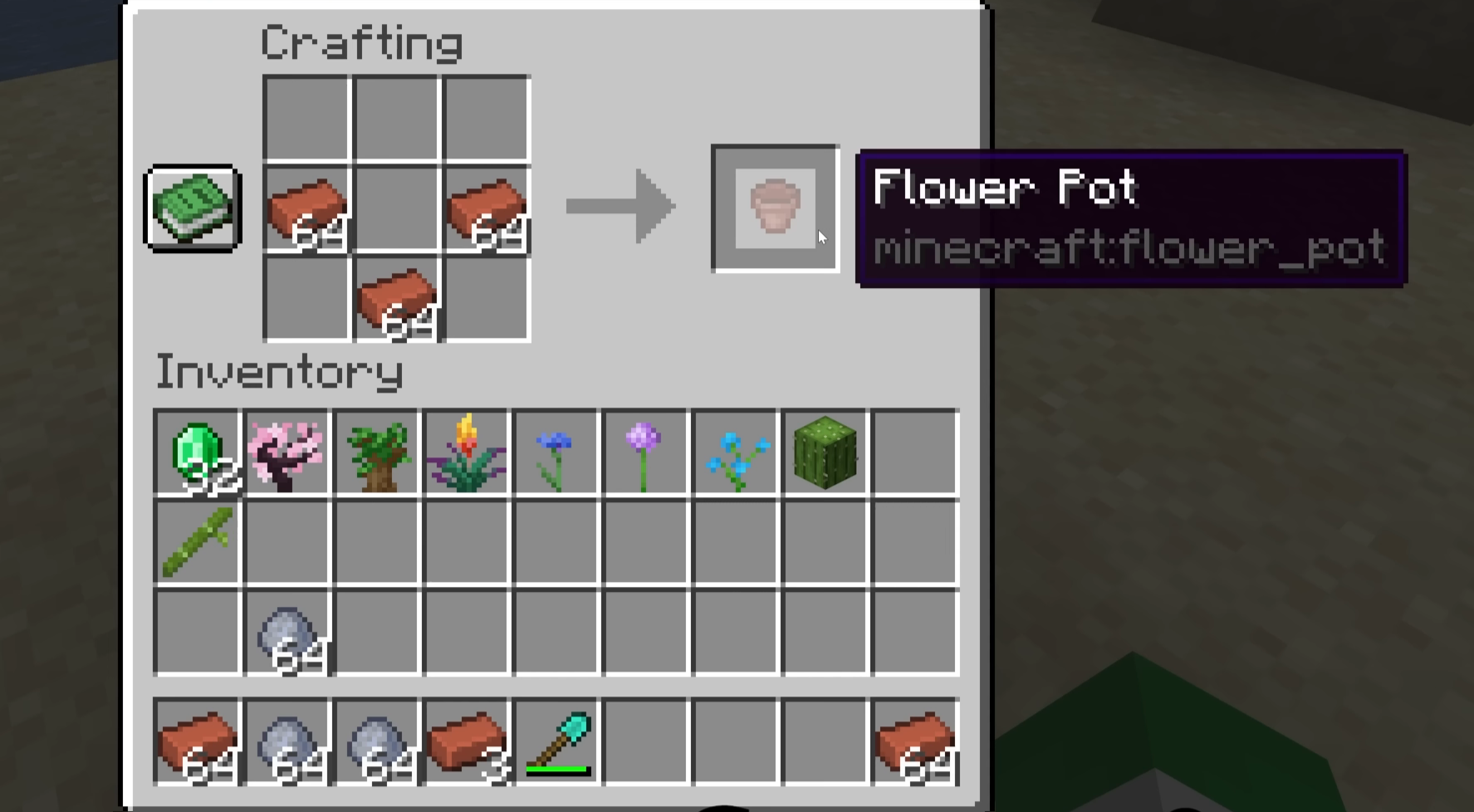 How to craft the Flower Pot in Minecraft