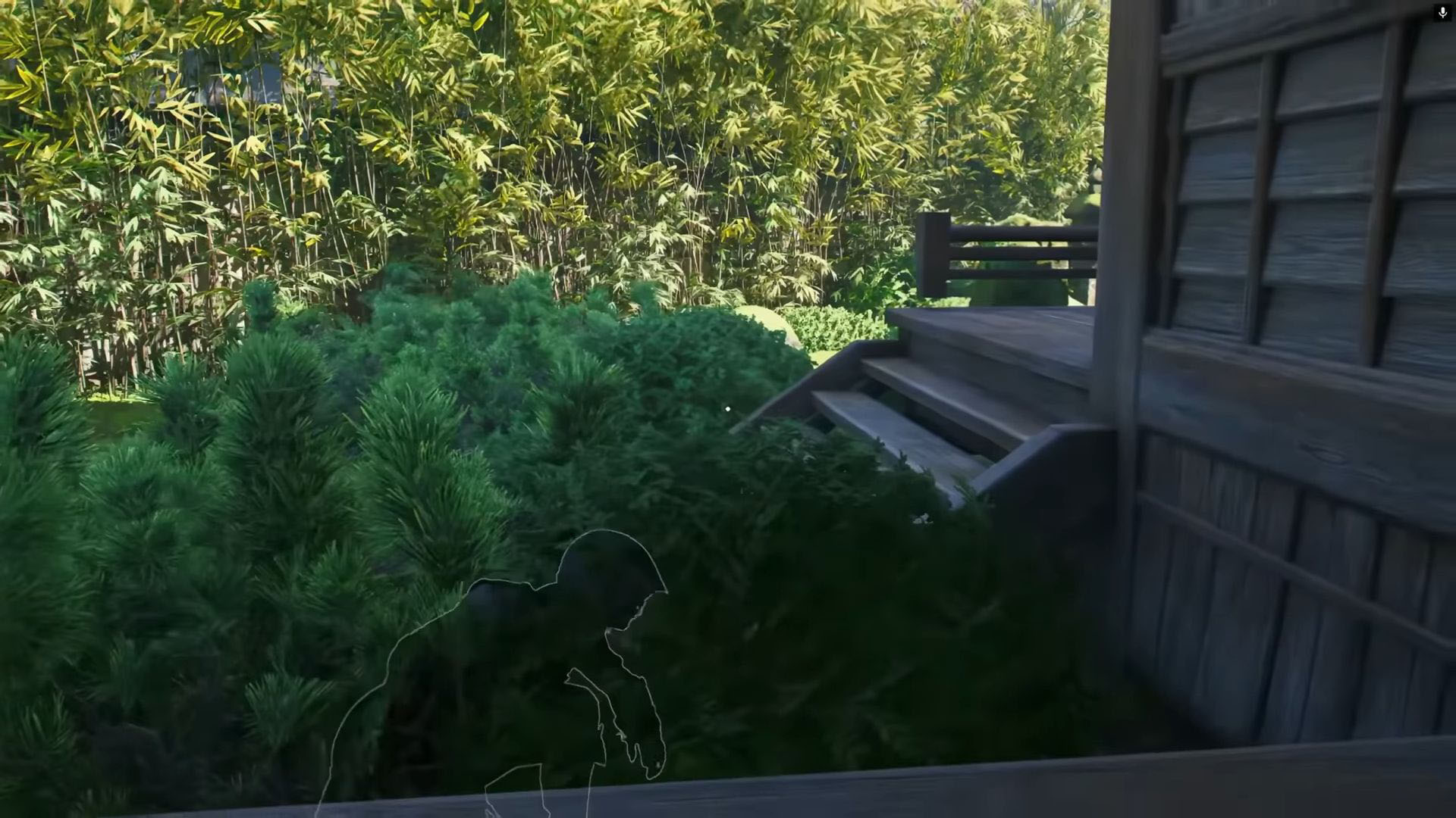 Hide in grasses