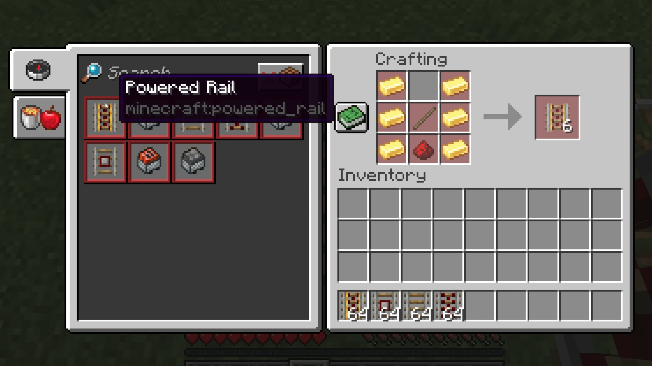 Powered Rail in Minecraft
