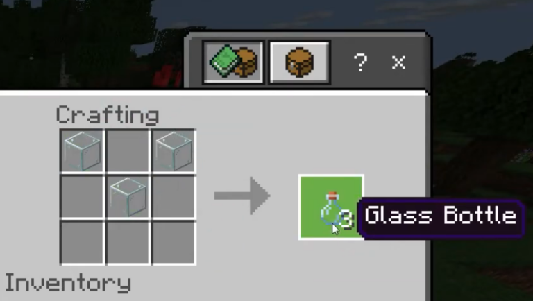 How to craft Glass bottle in Minecraft