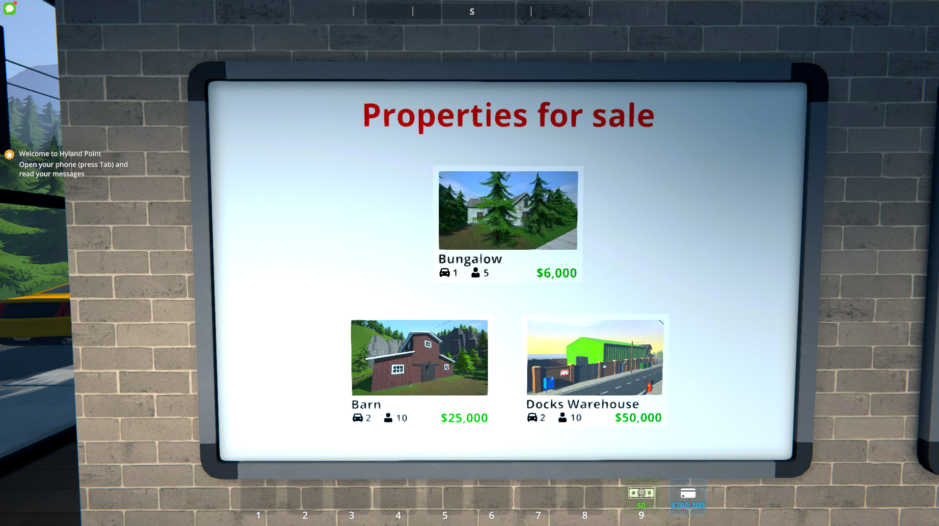 Properties to store vehicles in Schedule 1