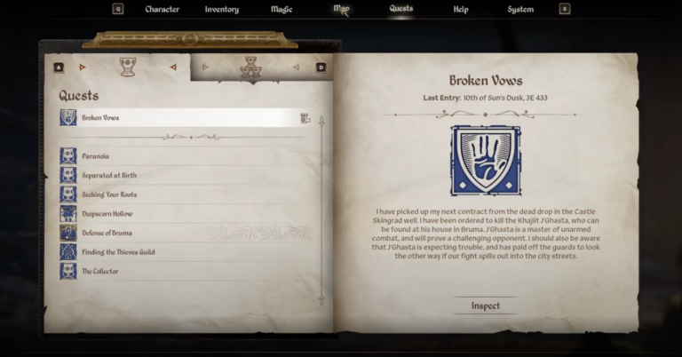 Broken Vows quest