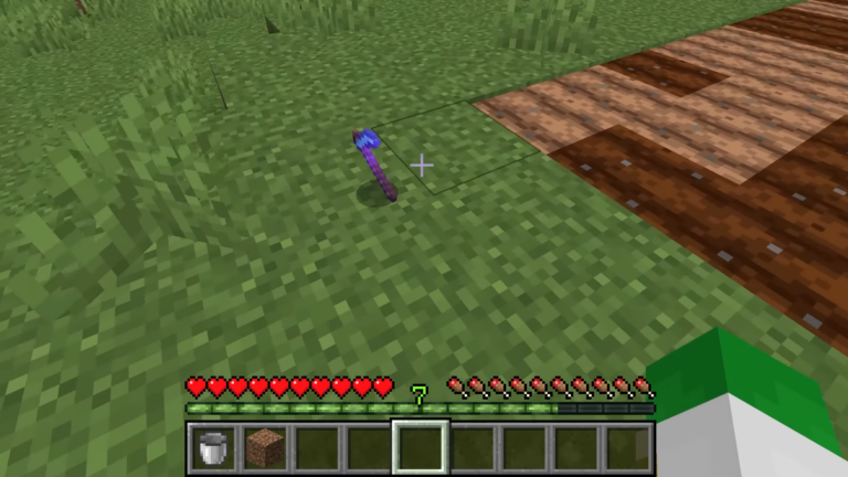 Diamond hoe in Minecraft