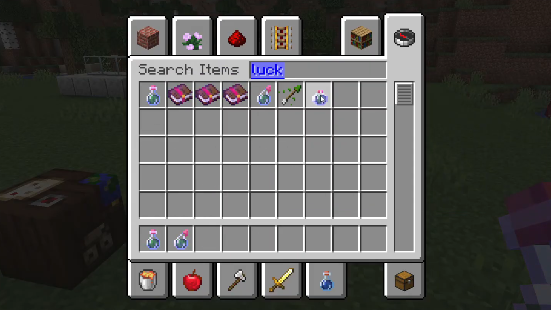Types of Potion of luck in Minecraft