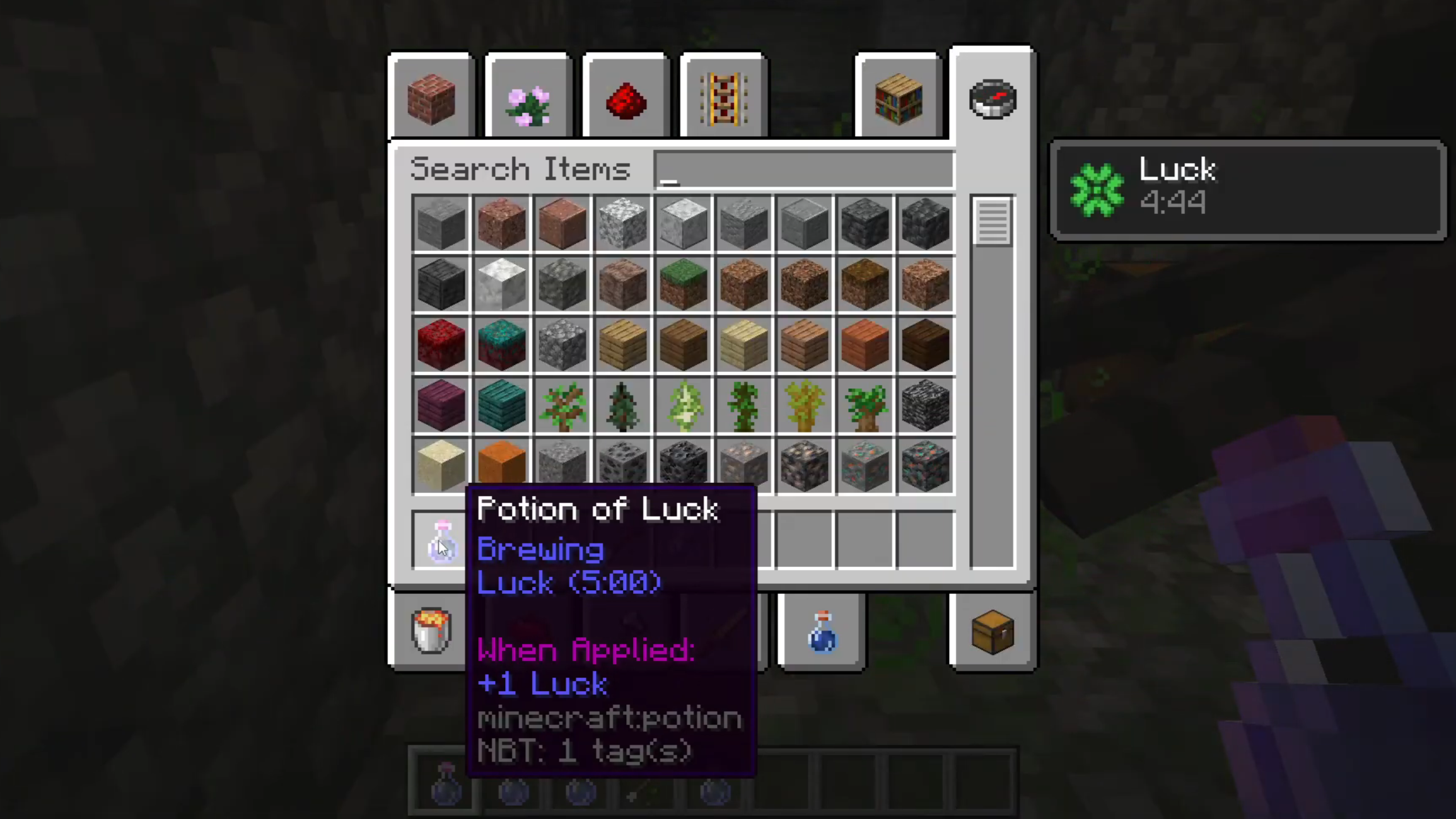 Potion of luck in Minecraft
