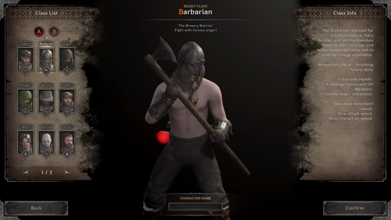 Select your class