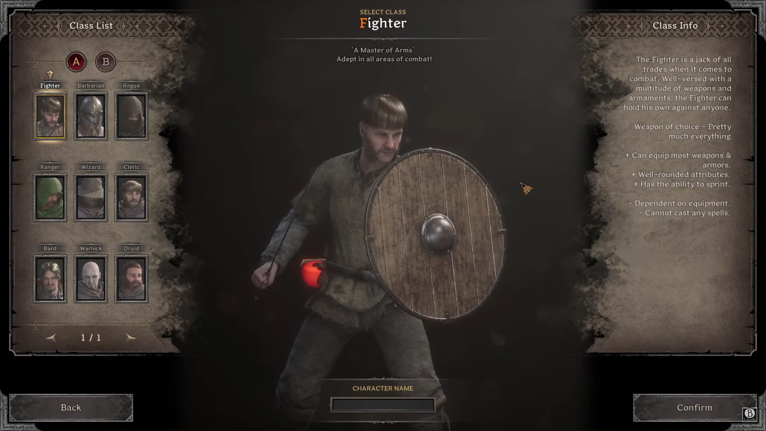 Fighter Class in Dark and Darker