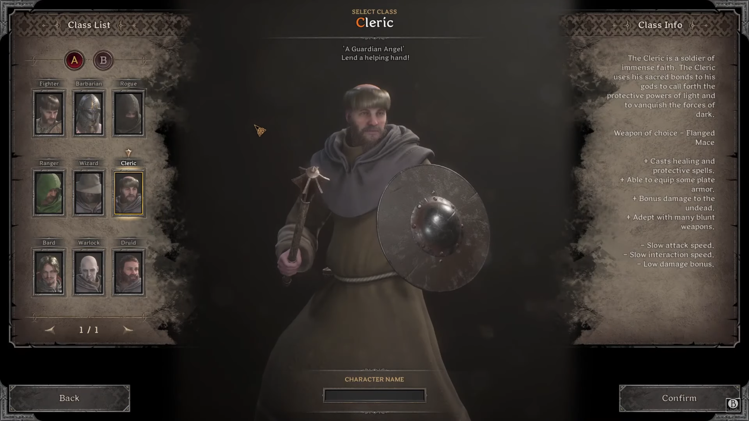 Cleric Class in Dark and Darker
