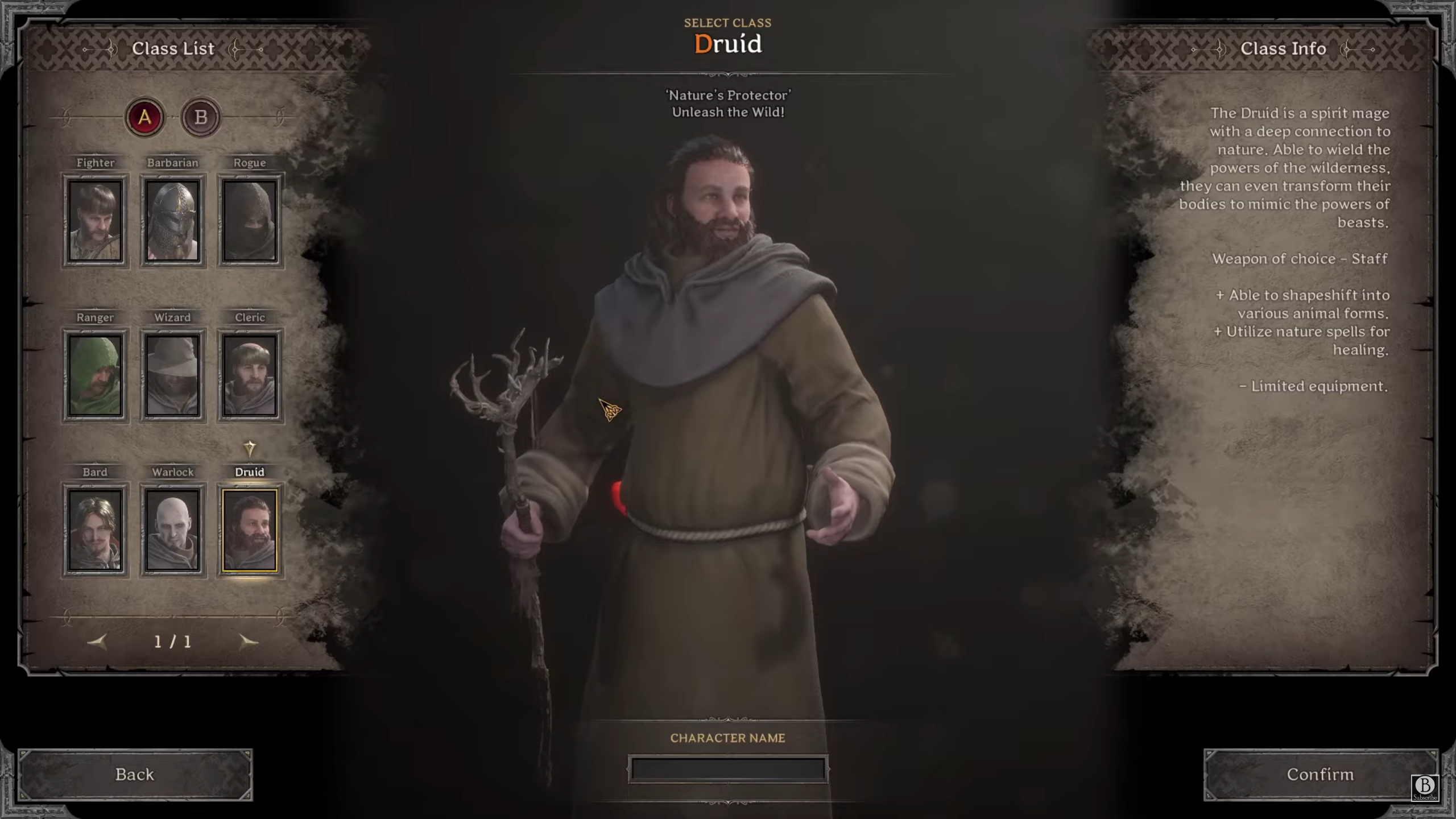Druid Class in Dark and Darker