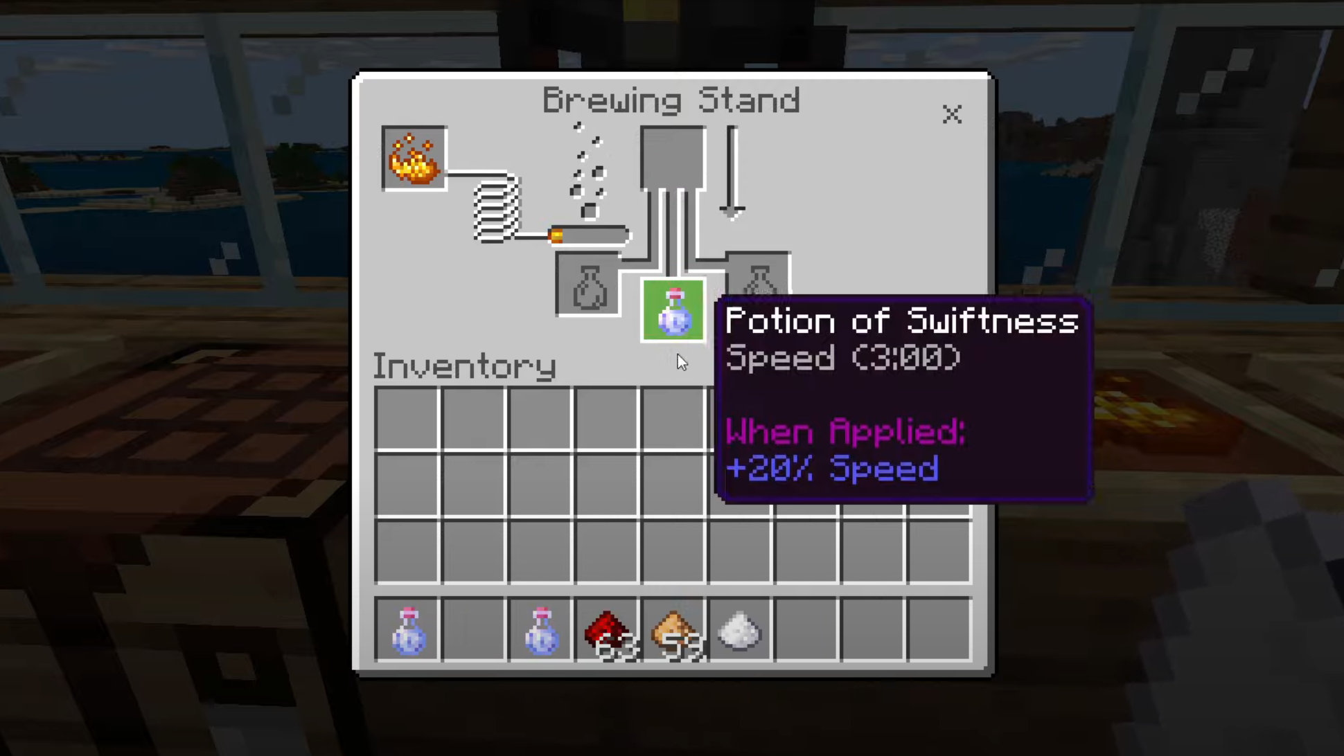Further enhance the potion of swiftness in Minecraft