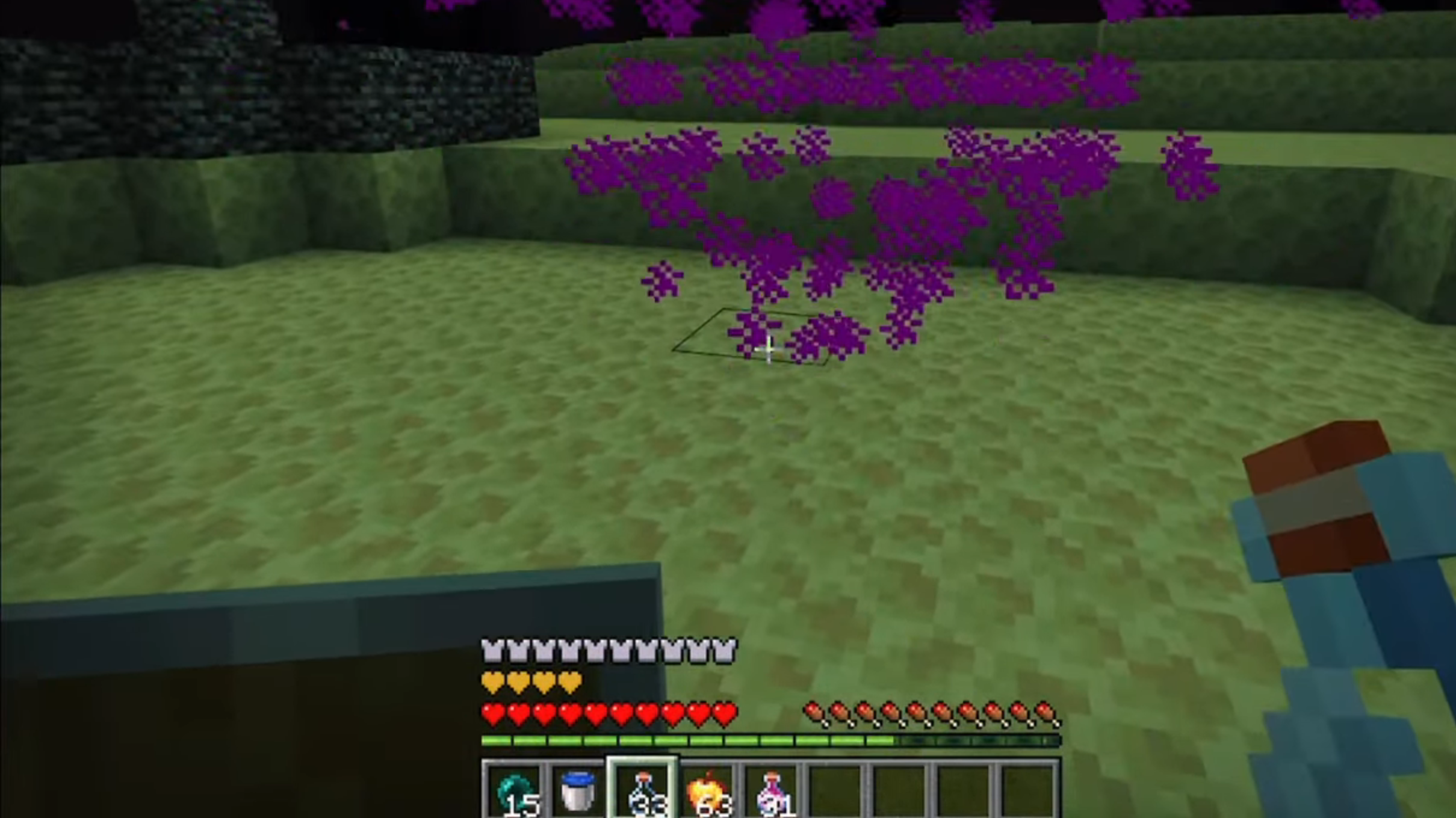 Collect Dragons's Breath with glass bottle