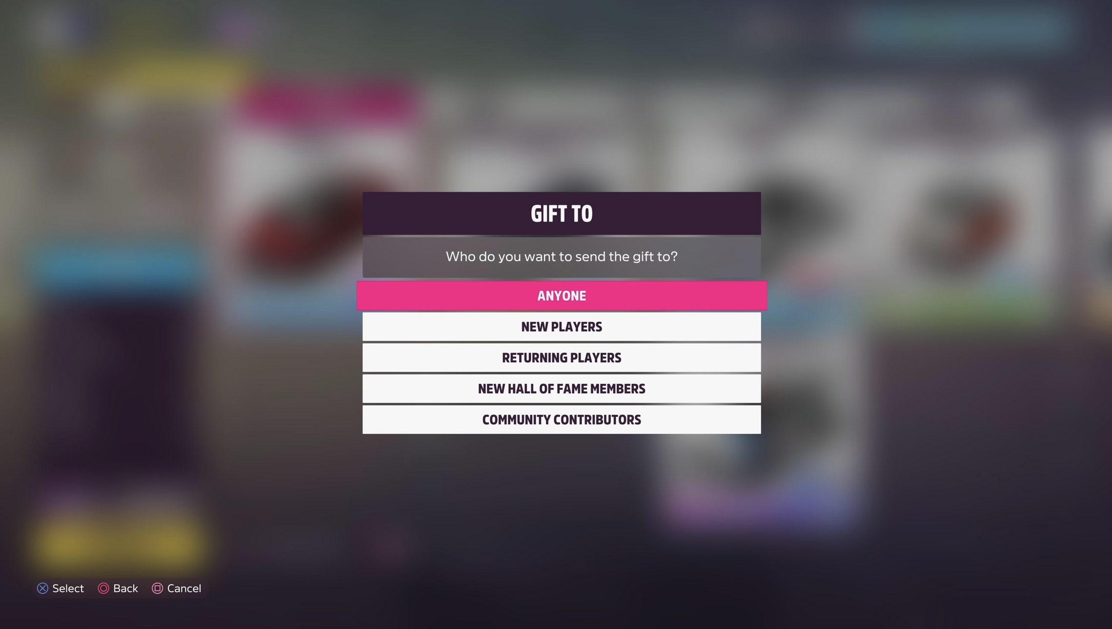 Select the Recipient