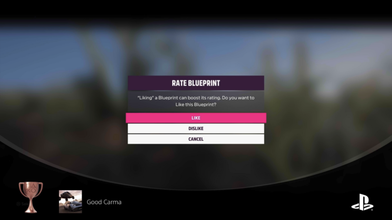 Unlock the 'Good Carma' trophy