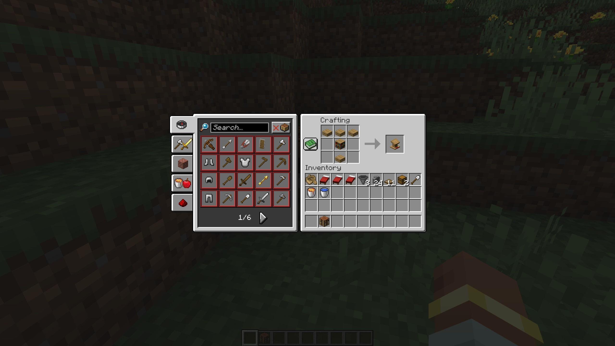 Lectern recipe in Minecraft (Image via Mojang Studios)