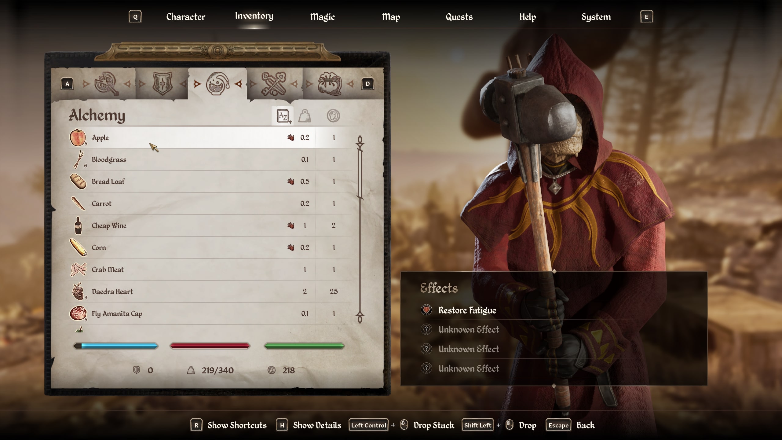 Alchemic items in Oblivion Remastered