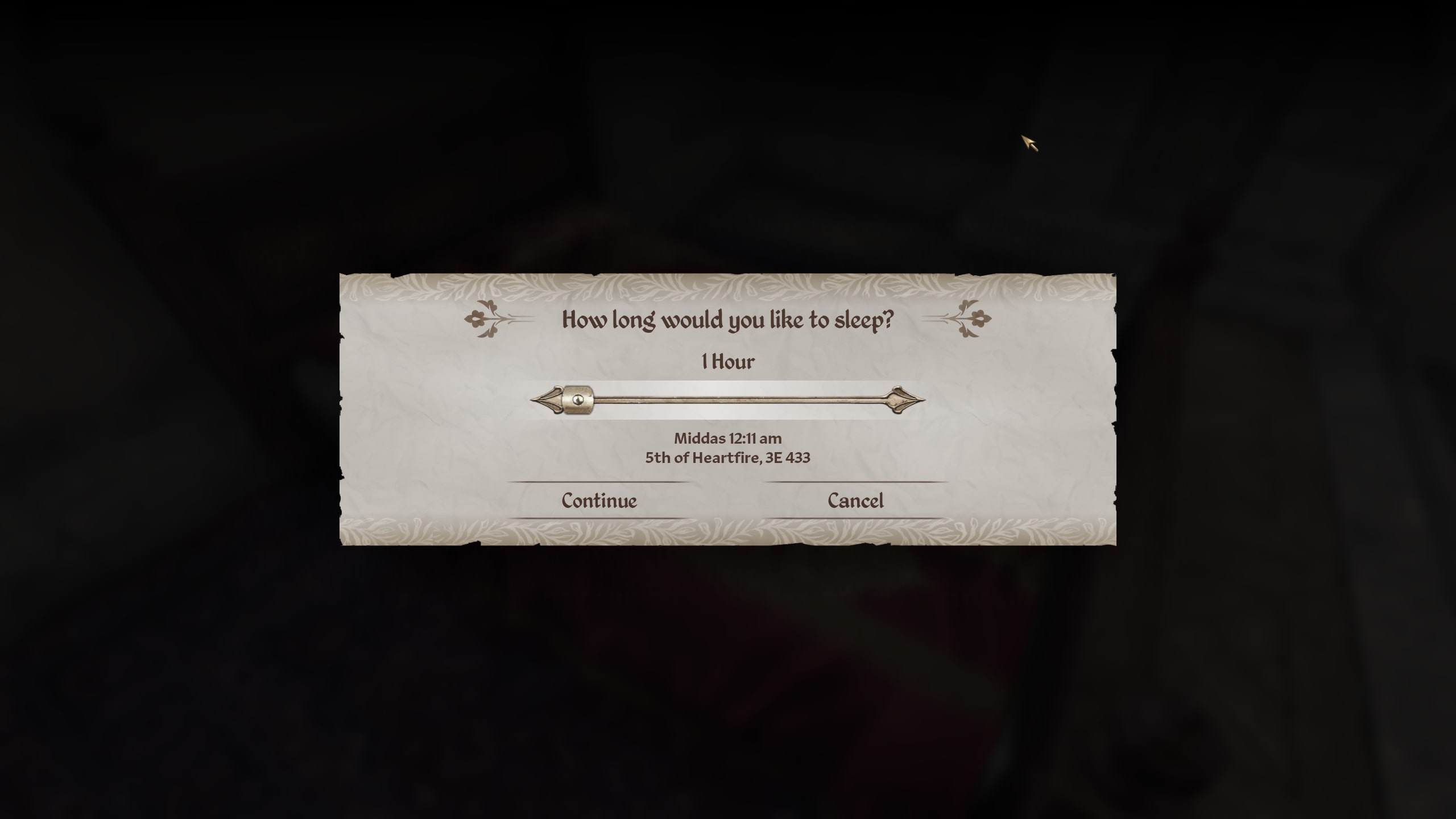Sleep Menu
