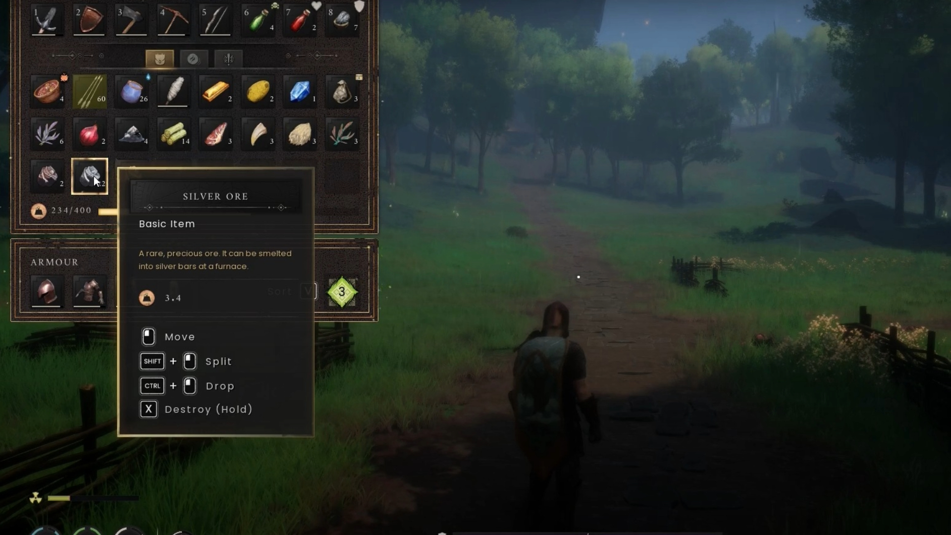 Silver Ore in the game