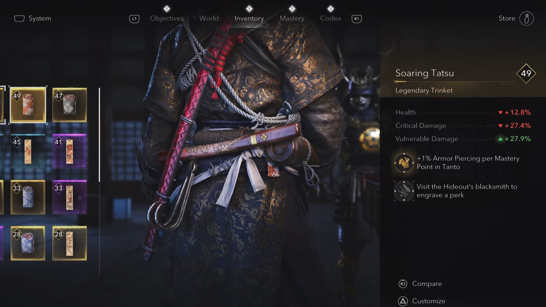 Soaring Tatsu equipped (Image via Ubisoft)