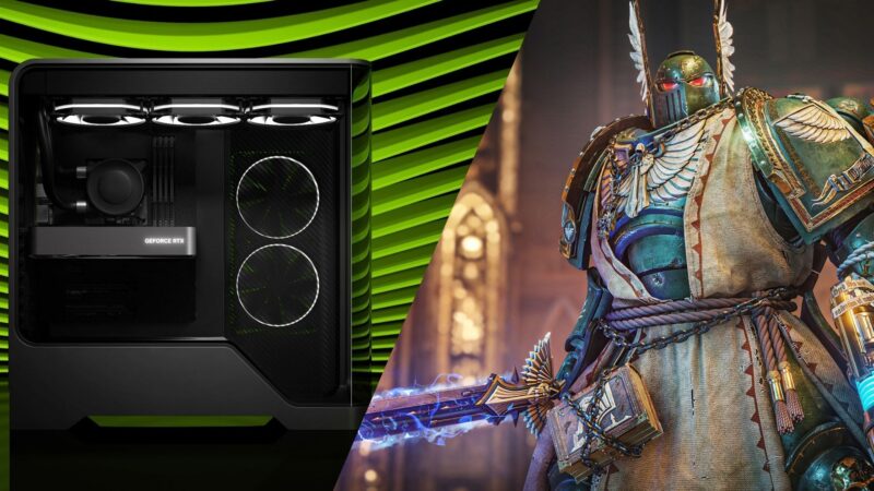 Space Marine 2 and RTX 5060 family (Image via Focus Entertainment | Nvidia)