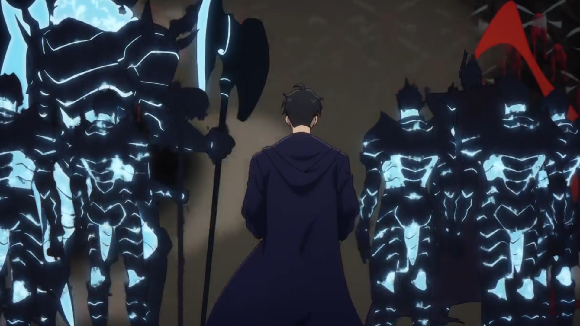 Sung Jinwoo and his shadows from Solo Leveling