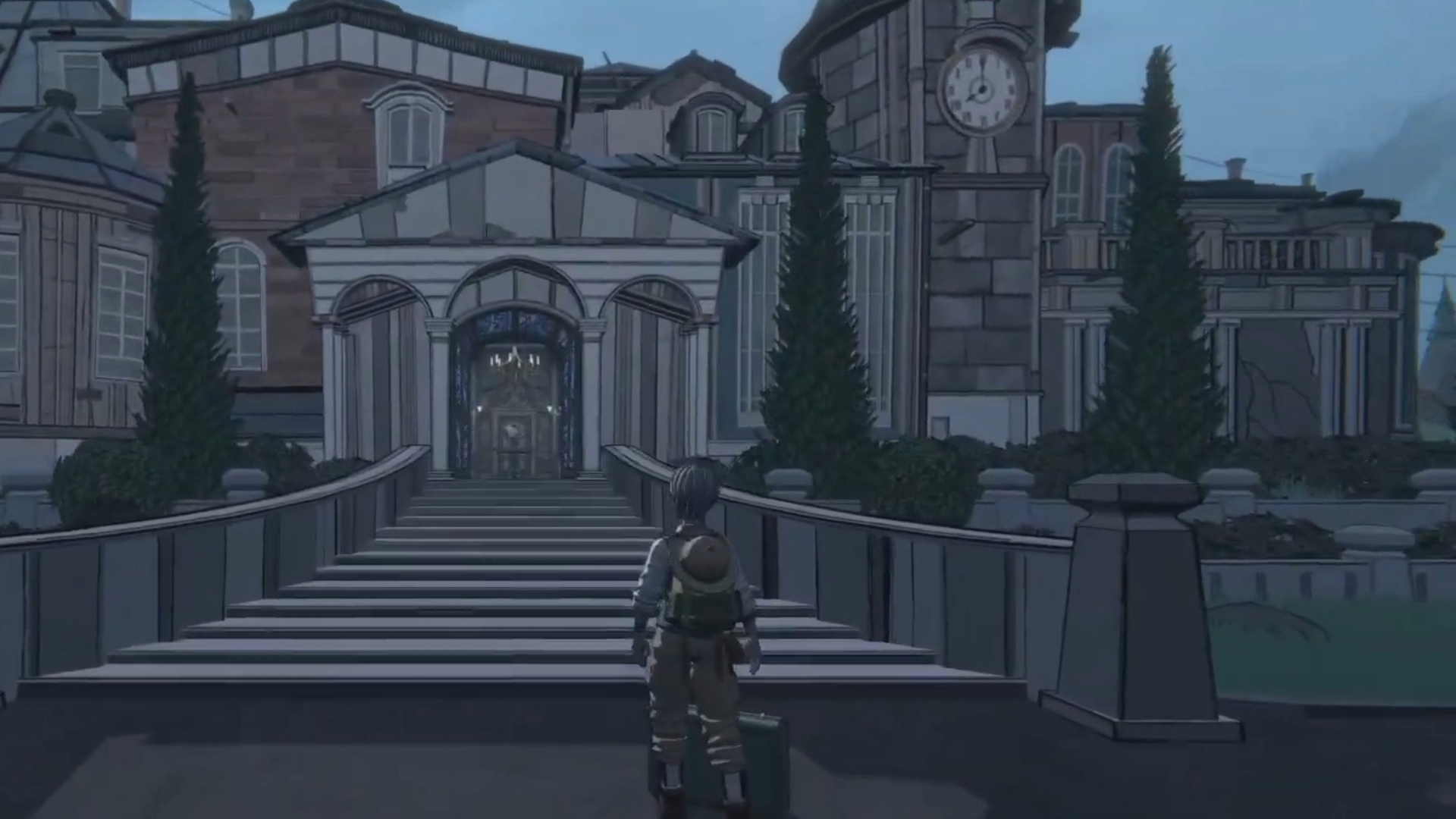 The clocktower just beside the main entrance