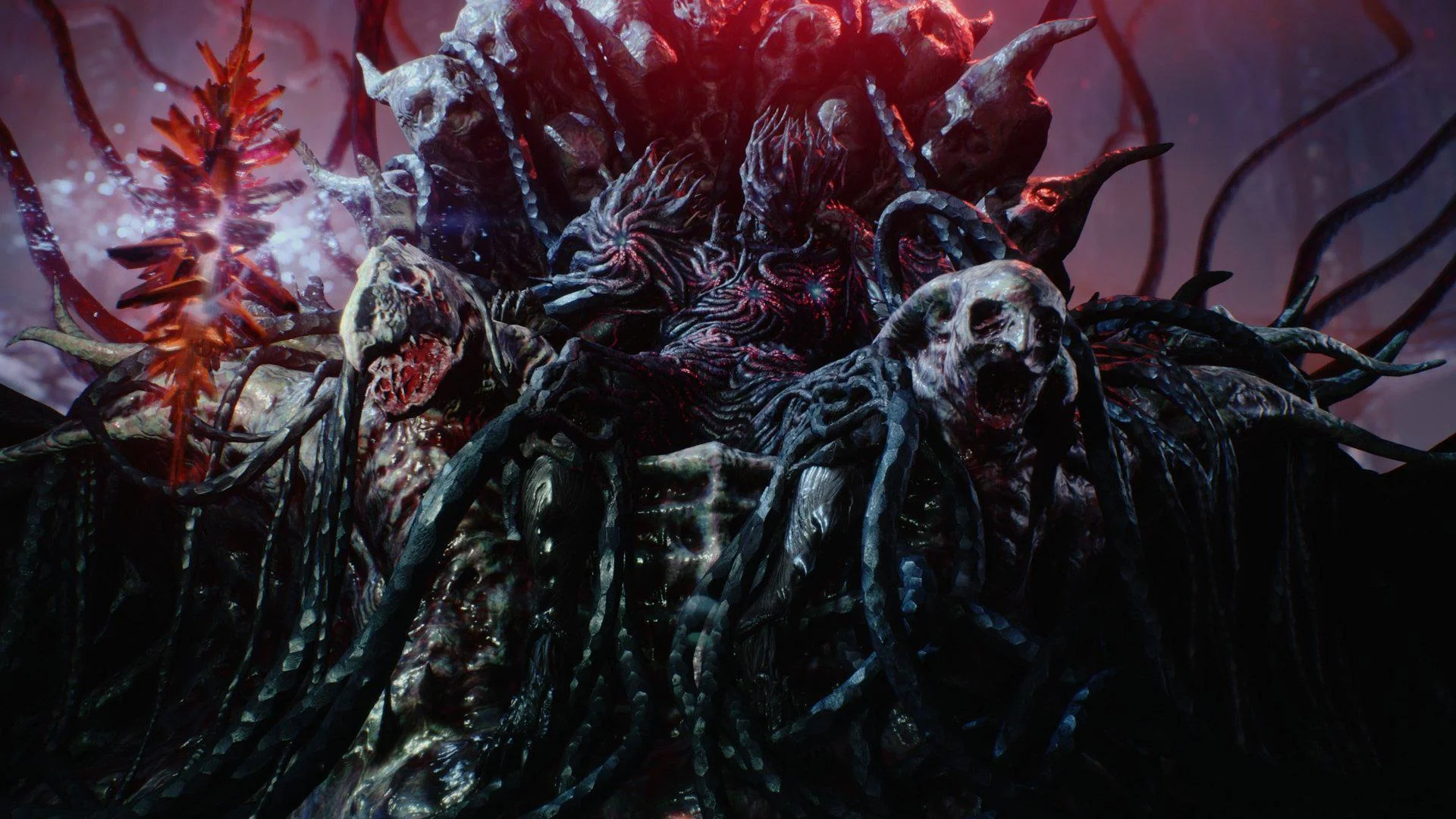 Urizen on his throne in Devil May Cry 5 (Image via Capcom)