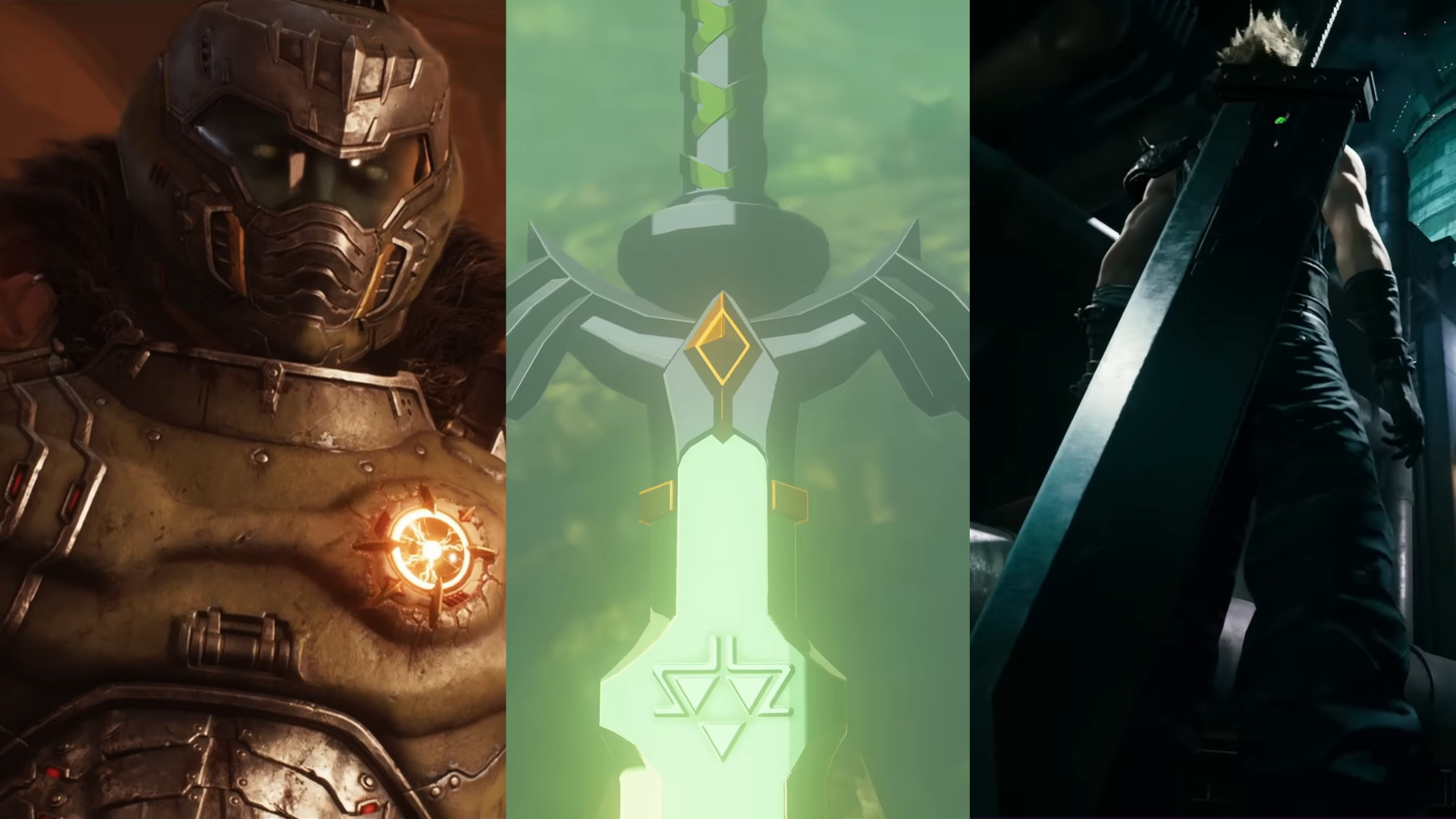 Weapons are a core part of many games (Image via Bethesda Softworks, Nintendo and Square Enix)