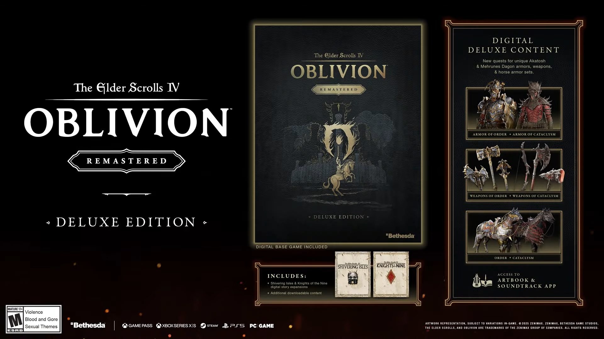You should purchase the Oblivion Remastered Deluxe Edition.
