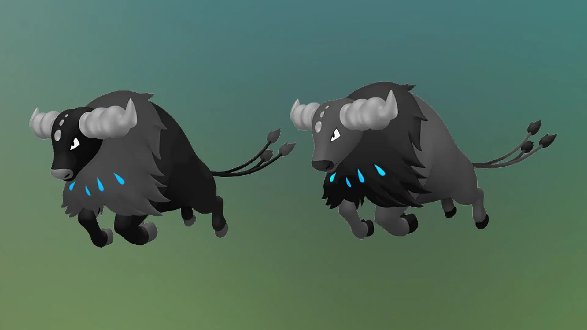 Shiny version of Aqua Breed Paldean Tauros (Image via TPC)