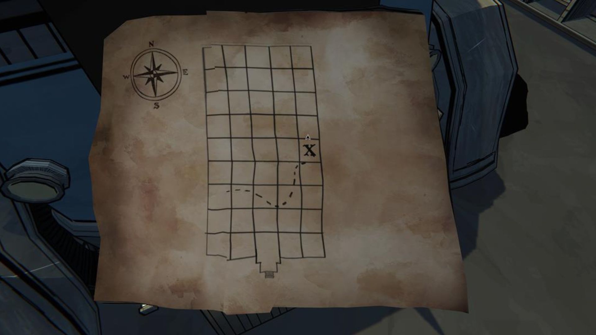 The destination changes from map to map. (Image via Raw Fury)
